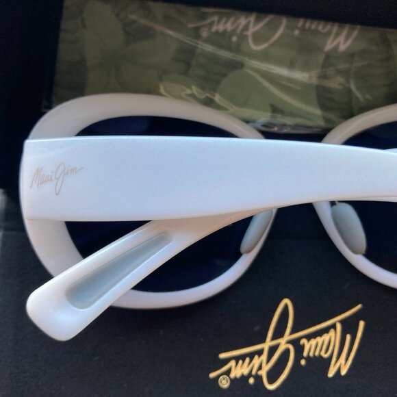 Maui Jim Nahiku MJ 436 05 White Pearl Frame POLARIZED Lens Sunglass Women's New - Picture 15 of 16